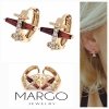 gold plated earrings with exclusive cubic zirconia